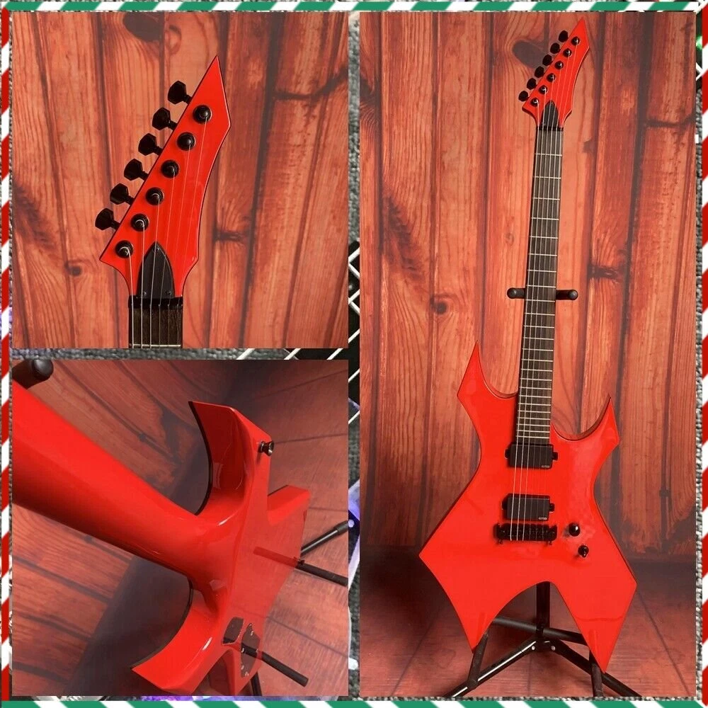 Red Solid Body Warlock Extreme Style BC Electric Guitar Body Binding Fast Sale