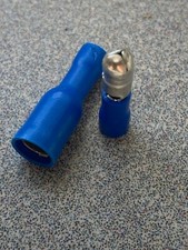 100 BLUE 16-14 Gauge Male Female Bullet Connectors Spade Wire Terminal .195"