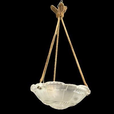 ART DECO SABINO Paris Deckenlampe Schale Hängelampe 1930er