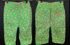 VTG 60s Wrangler Bottoms Hippie FLOWERS Pants Jeans CAPRI NEW OLD NOS W 24 9/10