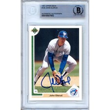 John Olerud Signed 1991 Upper Deck #145 Blue Jays Beckett BAS Slabbed Auto