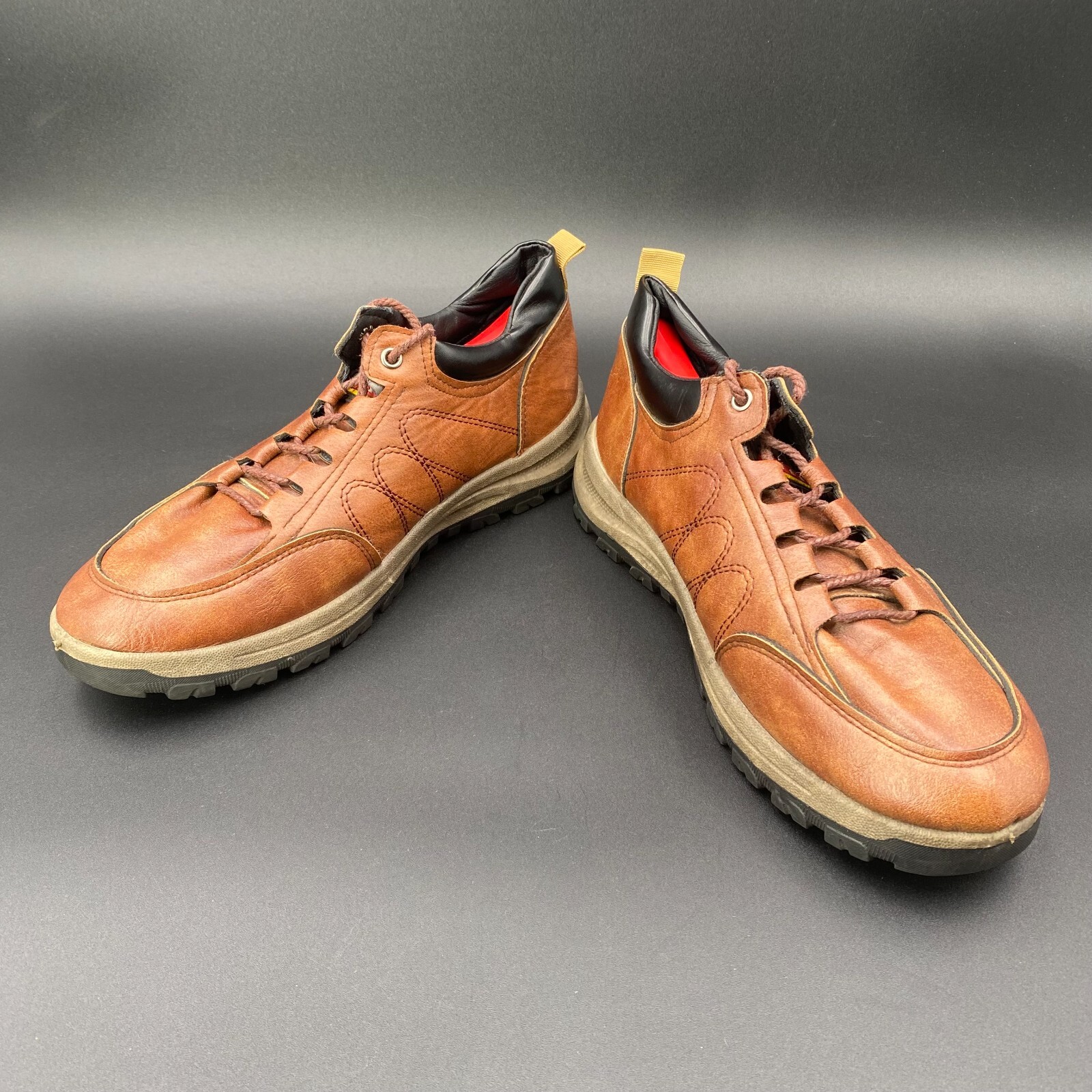 SAOLA Scarpe stringate HTF in pelle 9 5 marrone gomma suola Oxford Comfort 43