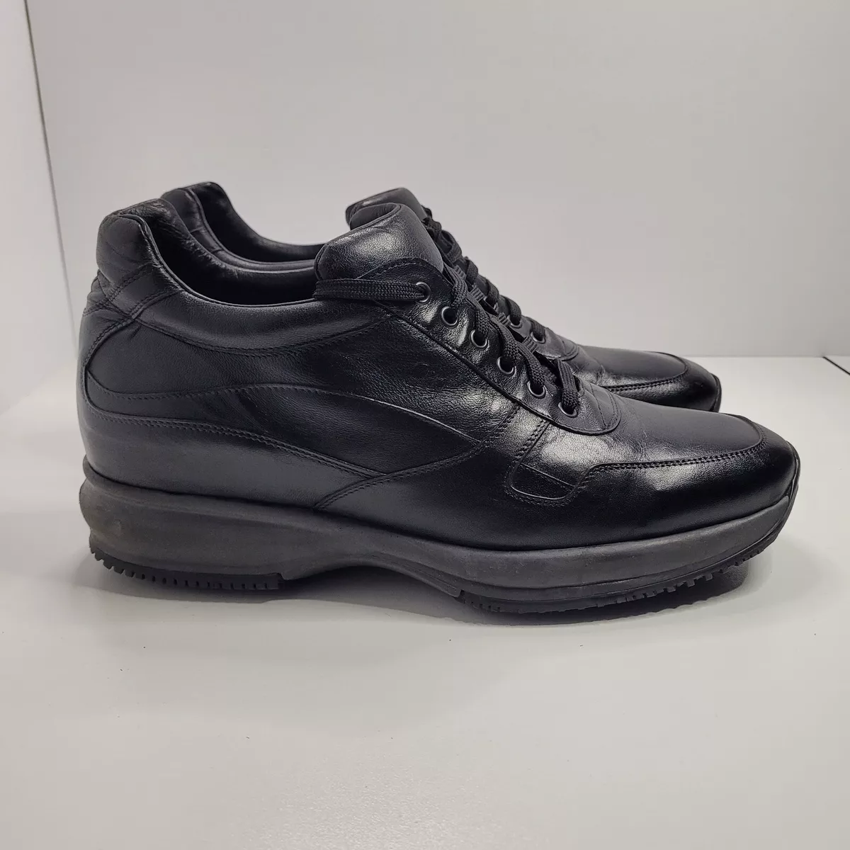 Luxury Men s Guidomaggi Black Elevator Shoes With Heightening Insoles US 12