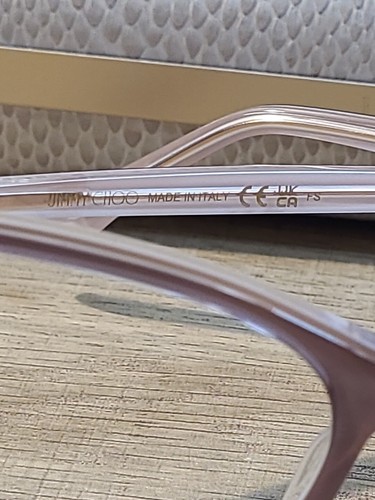 Jimmy Choo JC377 Y9A Eyeglasses Women Pearlized Nude Cat eye Authentic 53-15-145 - Picture 4 of 11
