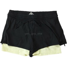 NWT Adidas Women's 2-in-1 Multi Sport Shorts Black/Yellow Tint, Large