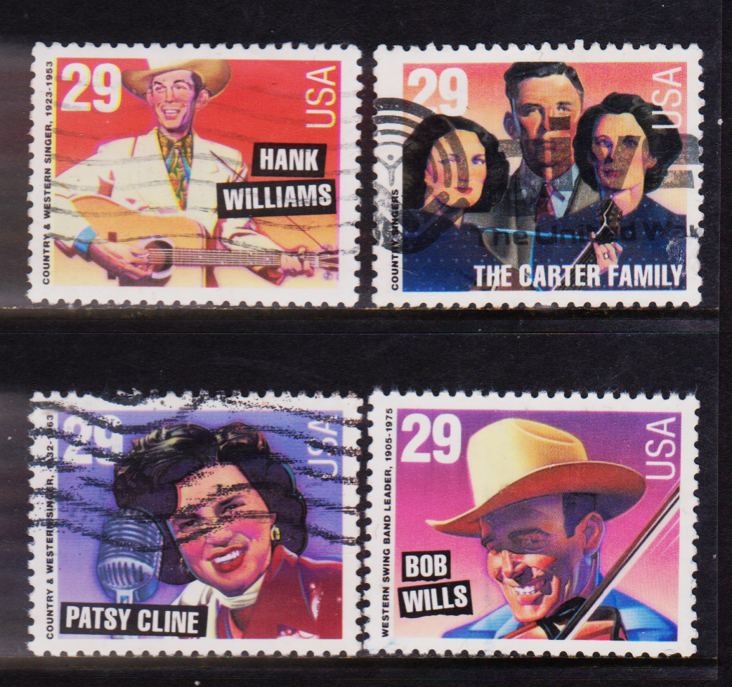OFF paper #2771-74 Country Music Legends 29c (used set of 4) 1993
