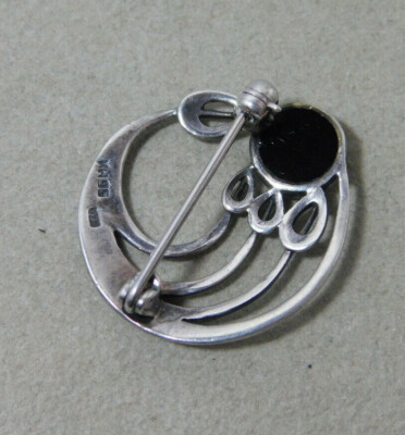 Sterling Silver Signed KIT HEATH Macintosh Rose design Flower Brooch Pin  11m 76