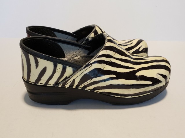 dansko zebra clogs