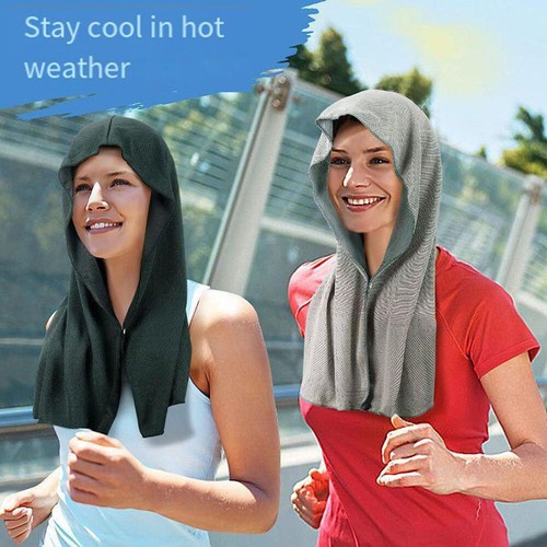 U-shaped Hoodie Cooling Towel Beach Camping Gym Sun Protection for Men Women - Bild 4 von 16