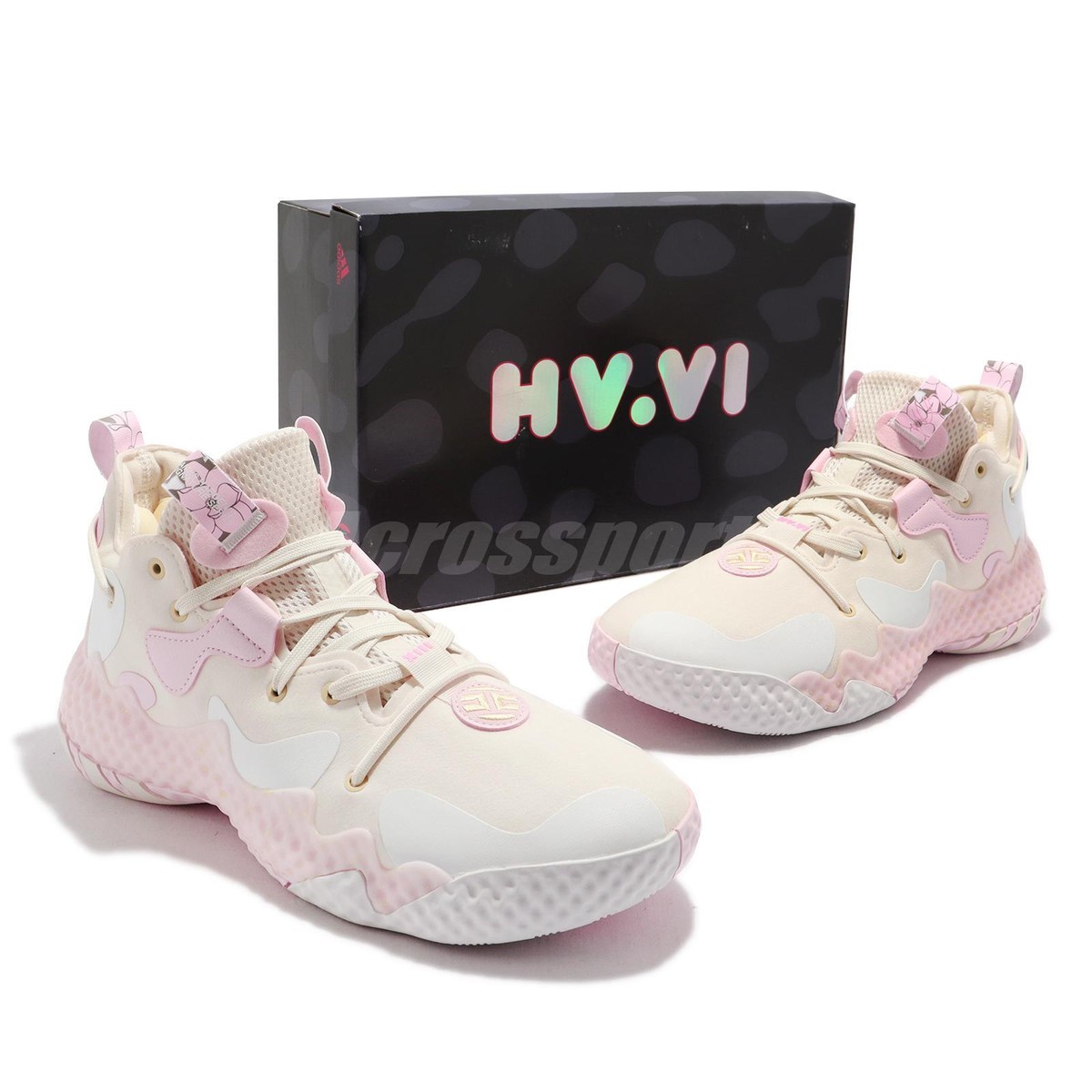 adidas Harden Vol. 6 Cream Light Pink White Men Basketball Shoes