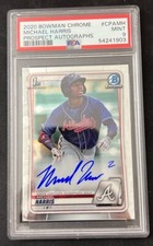 1st BOWMAN AUTO MICHAEL HARRIS Ⅱ PSA10 2020 Bowman Chrome Michael Harris 1ST Prospect AUTO PSA 10 GEM