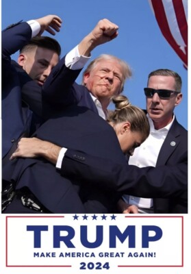 TRUMP 2024 FIST PUMP AFTER BEING SHOT 4x6 Glossy Printed Photo