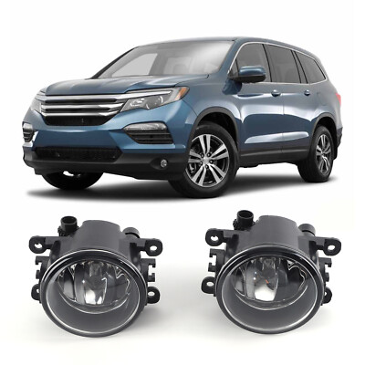 For Honda Pilot 2016-2018 Pair Bumper Fog Light Driving Lamp w/Bulbs Replacement