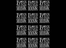 I Love you to the Moon and Back 12 pcs 1 Inch White Fused Glass Decals