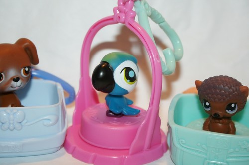Lote de 5 mascotas Mc Donald's Littlest Pet Shop y un accesorio adicional LPS juguete pájaro - Imagen 4 de 6