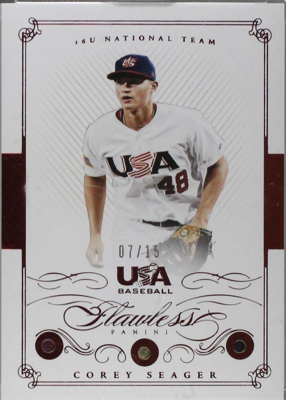 2016 Panini Flawless - USA Baseball Corey Seager #76 Ruby /15 (RC) for ...