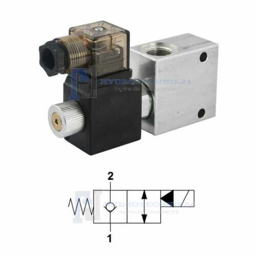 Hydraulikventil Sitzventil 2/2-Wege 3/8 | 40L/min 350bar 12V gesperrte Stellung - Bild 1 von 2