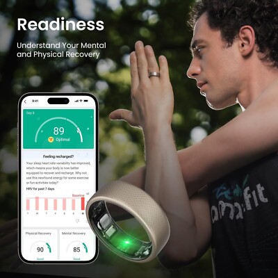 Amazfit Helio Smart Ring - No Subscription, Monitor Sleep, Heart
