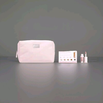 Kylie Cosmetic Pink Velvet Pouch - Makeup Case w/ 3 Samples