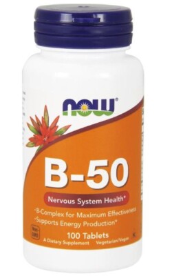 NOW FOODS B-50 COMPLEX HIGH DOSE 100 TABLETS