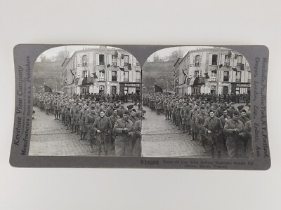 V19266 Keystone Stereoview Some of Two Million Fighters Ready Home Brest France
