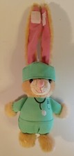 Dan Dee Doctor Bunny Plush. 7" Tall. Ears Stick Together.