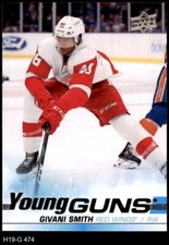 2019 Upper Deck #474 Givani Smith Young Guns Red Wings RC 8 - NM/MT
