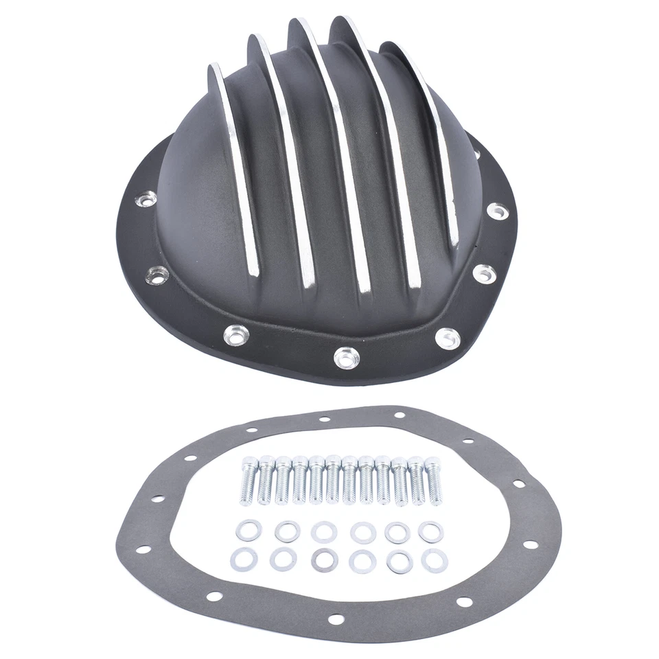 12 Bolt Black Aluminum Differential Rear Cover for GMC / Chevy C10 8.75" Truck - Image 2 of 4