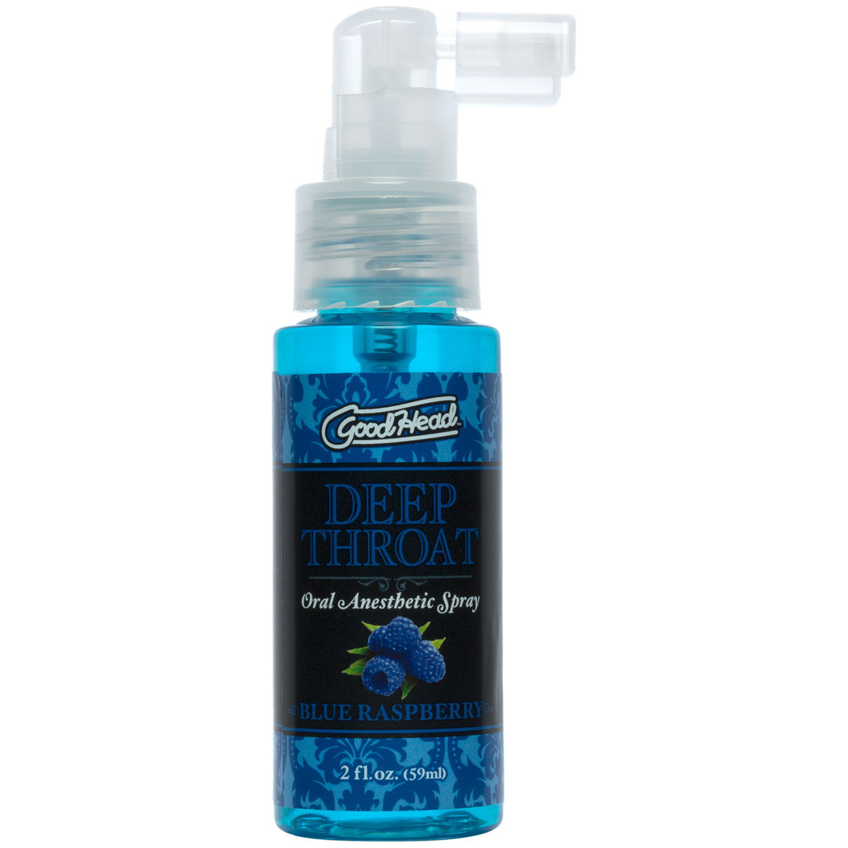 Goodhead Deep Throat Spray 2oz Blue Raspberry Flavored Numbing