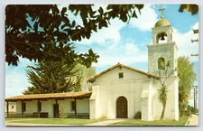 Postcard Mission Santa Cruz California Founded 1791 Unposted