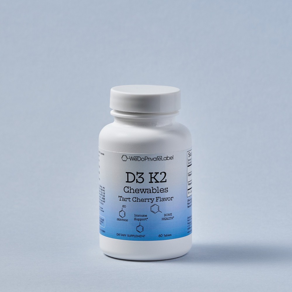 Vitamin D3 K2 5000IU Chewable Tablets  - Tart Cherry