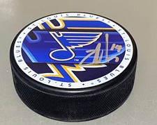 Zach Dean signed St. Louis Blues hockey puck  autographed  exact proof  #6