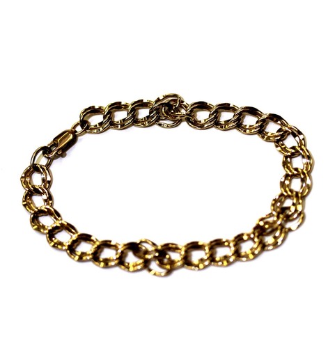 14k yellow gold fancy link hollow chain bracelet 9.6g estate 8" vintage - Picture 16 of 19