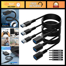 3-Pack 2FT USB 3.0 Extension Cable, A Male to Female Extender, 5Gbps for Webcam,