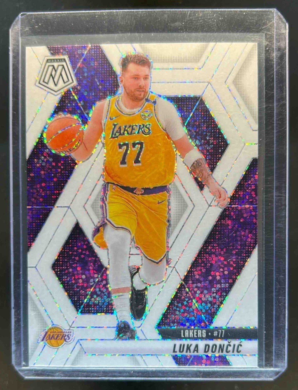 2024-25 Mosaic Luka Doncic White Sparkle SP #100 Lakers