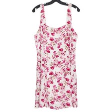 Lulus Dress Floral Coquette Cottagecore Romantic Feminine Retro White Pink XL