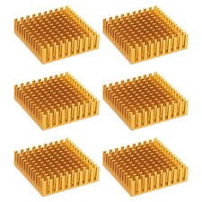 6 Pcs Heatsink 40x40x11mm Aluminum Heat Sink with Thermal Blue Sticker Gold