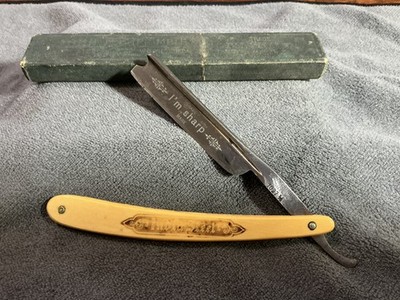 Vintage John Primble India Steel Works 1027 Blue Grass - Straight Razor
