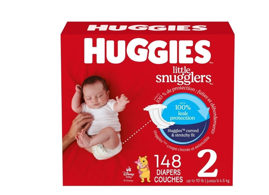 Huggies Little Snugglers Baby Diapers, Mega Colossal Pack, Size 2, Count 148