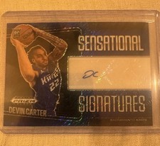 Devin Carter Rookie Auto Blue Shimmer #/25 SSP 2024 Prizm Black RC Kings