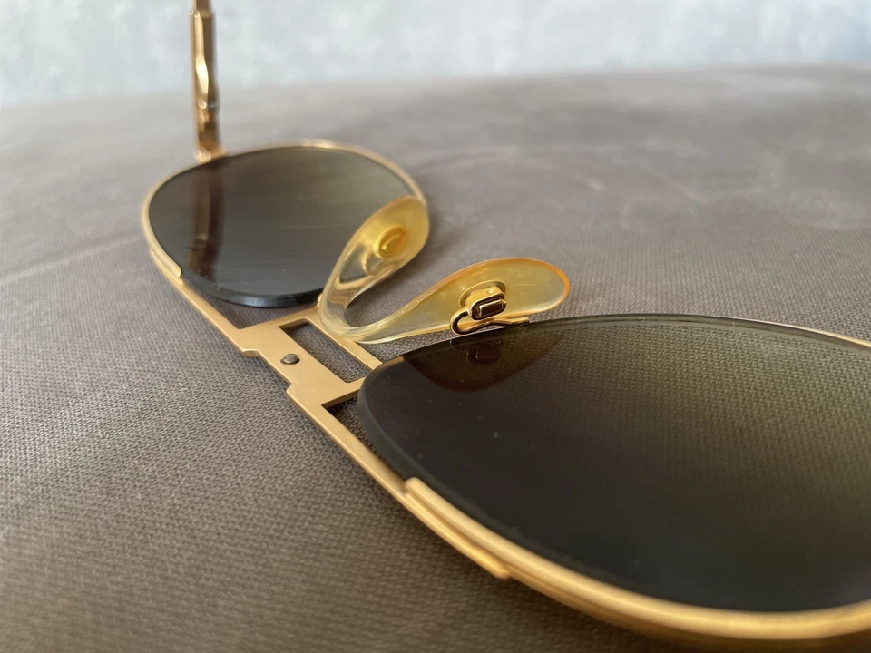 CAZAL Vintage Sonnenbrille mod 750 96 Gold Retro Rar Aviator Titanium Frame - Bild 4 von 4