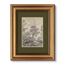 Gold Framed Canvas Prints Wall Art,Vintage Tree Sketch Wall Art Framed,Classi...