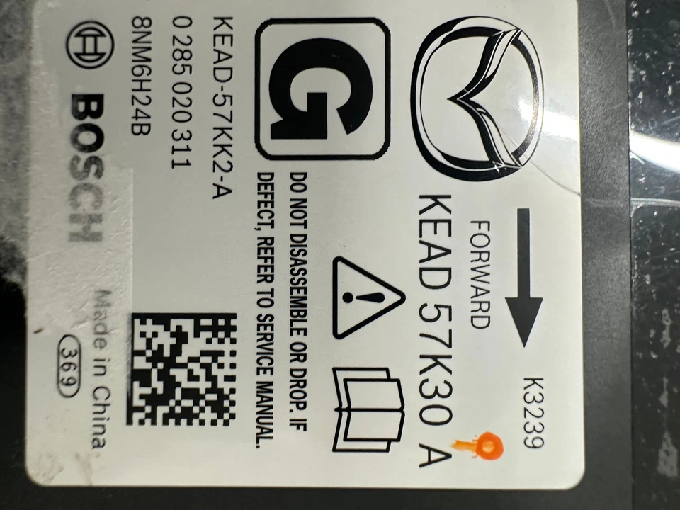 #27 - 2023 MAZDA CX-5 CONTROL MODULE UNIT | KEAD57KK2-A KEAD57K30-A Crash Codes — 第 4/4 张图片