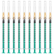 20 Pack 1ml Disposable Syringes with 25Ga 1 Inch Luer Lock, Individually Wrapped