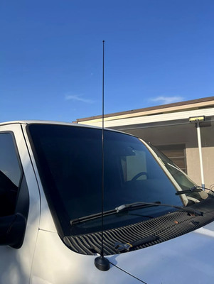 31'' Black Steel Antenna Mast for Ford E150/250/350/450/550 Econoline 1992-2026