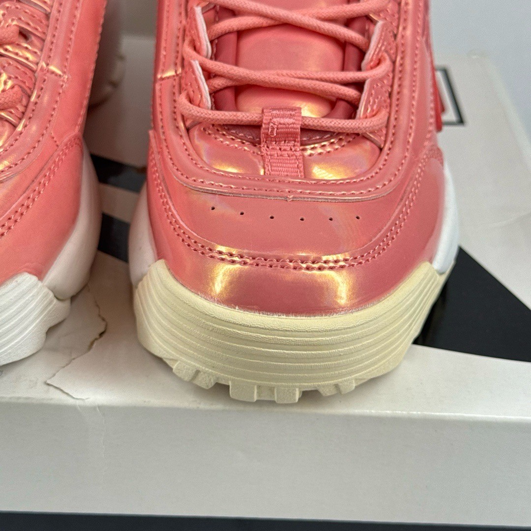 SAOLA Sneakers Fila donna taglia 6 5 rosa metallizzato suola grossa stringate sportive 