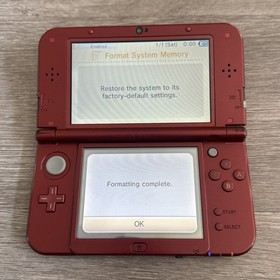Nintendo New 3DS XL Console With Charger Red. Cosmetic Damage Tested And Working