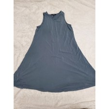 Quince Gray Sleeveless Jersey Mini Swing Dress Medium Minimalist Lagenlook Basic