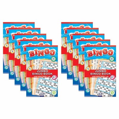 10 x Jumbo Bingo Buchblock 1-480 Spiele codierte Tickets 6 zur Ansicht verschiedene Farben