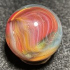 D.A.S Marbles-Sundown-Electric Ketchup&Mustard Oxblood Swirl(.72") — photo 7